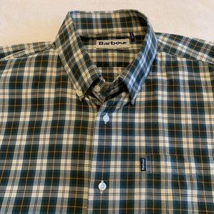 Barbour Plaid Button Down Shirt - Large